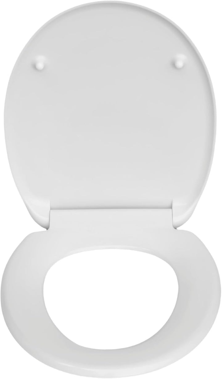 SINOBATH O-förmiger Premium-Duroplast Toilettensitz mit Edelstahl-Scharnieren & Sanftschliess-Funkti