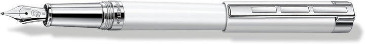 STAEDTLER Initium Resina Füllhalter, weisses Edelharz, M, Made in Germany, mit edler Geschenkverpack