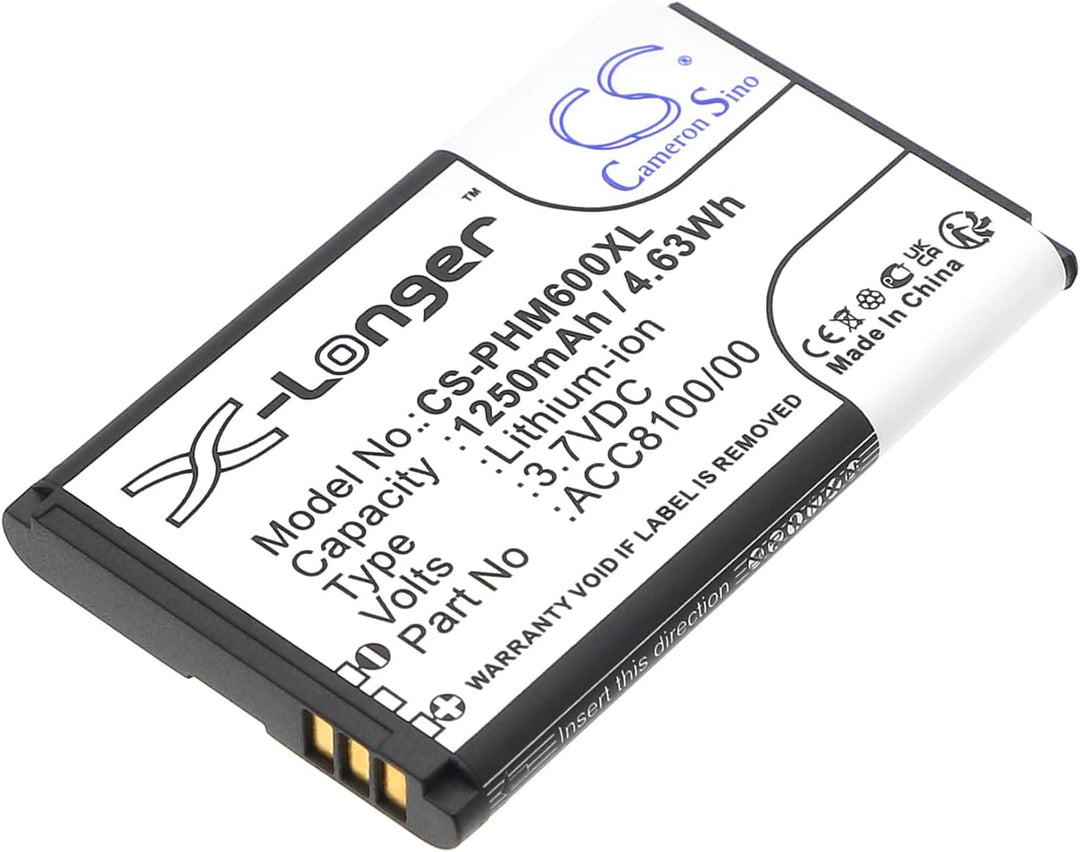 TCTK Akku 1250mAh Kompatibel mit [Philips] DPM6000, DPM7000, DPM8100, DPM8500, Pocket Memo DPM6000,