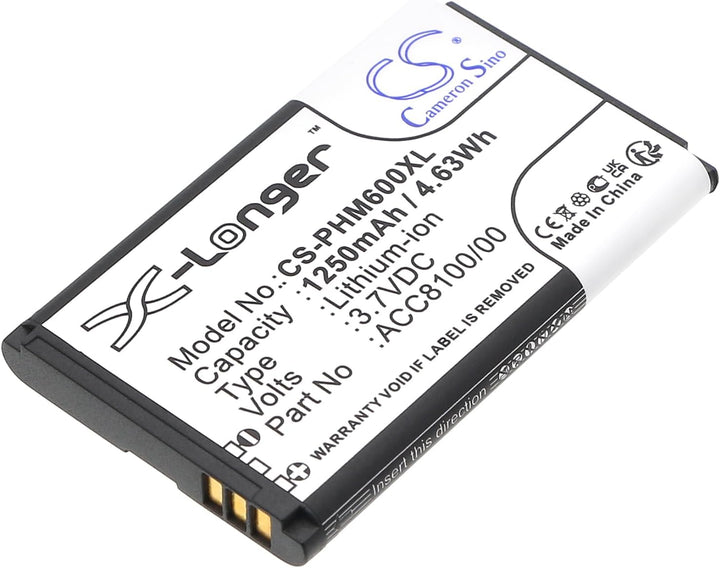 TCTK Akku 1250mAh Kompatibel mit [Philips] DPM6000, DPM7000, DPM8100, DPM8500, Pocket Memo DPM6000,