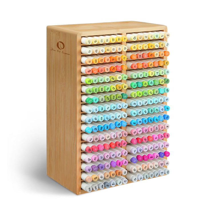 Ohuhu Bambus Stifte Organizer, Holz Desktop Aufbewahrung für 224 Markerstifte Stifte Bleistifte Kuns