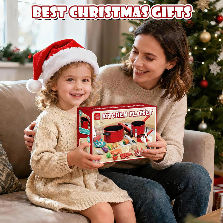 Lehoo Castle Kinderküche Zubehör, Spielküche Zubehör, Kinderküche Geschirr, Zubehör Kinderküche, Töp