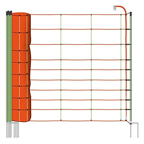 VOSS.farming 50m Eurozaun-Kombinetz, 106cm, 2 Spitzen Schafzaun Schafnetz Weidezaun Weidenetz