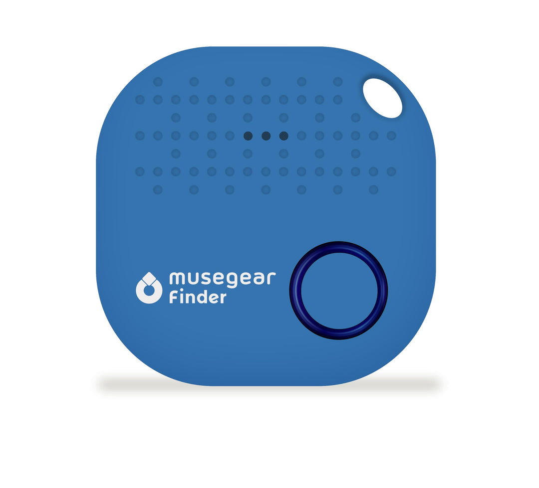 musegear Schlüsselfinder mit Bluetooth App aus Deutschland I Maximaler Datenschutz I hellblau 1er Pa