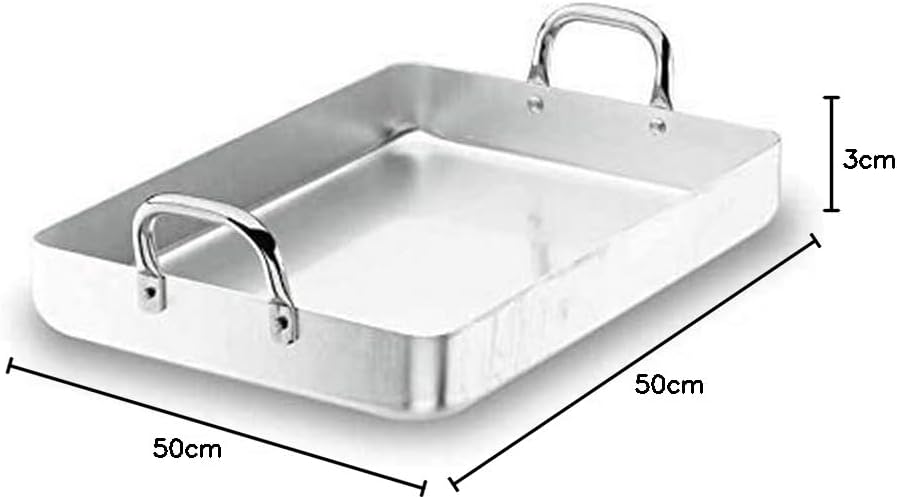 Lacor 20550F Bratpfanne mit Fixier Griffen 50 cm
