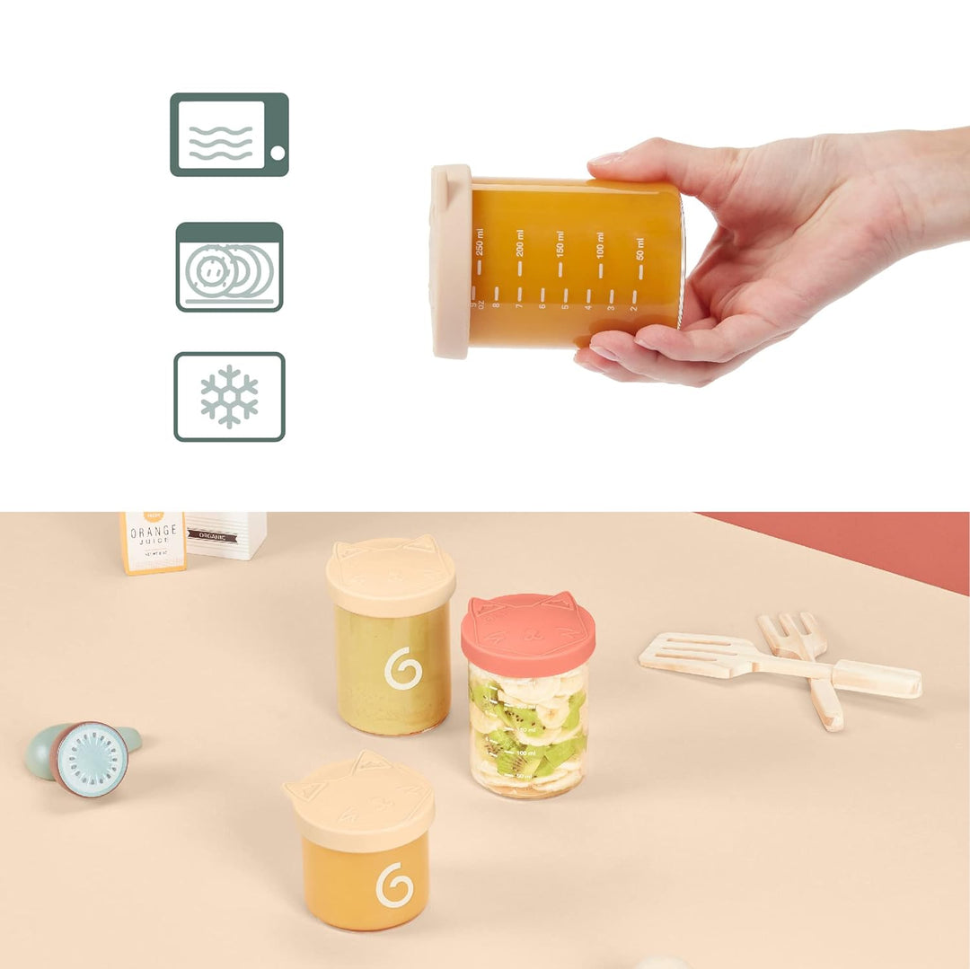 Babymoov ISY BOWLS Behälter für Babynahrung aus robustem, temperarturbeständigem Glas - zum Aufbewah