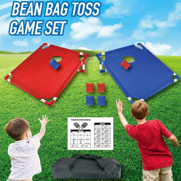 Cornhole Spieleset,Corn Hole Spiele für Erwachsene - Mit 6 Bohnensäckchen Und 58 X 51 cm Spielbrett
