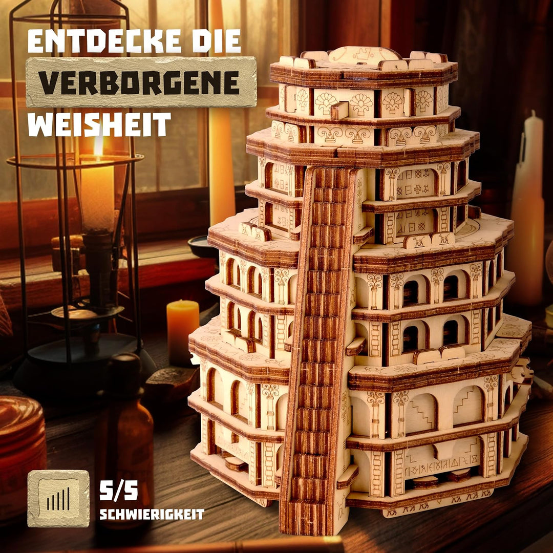 ESC WELT Quest Tower - 3D Escape Game Puzzle Box - Denkspiel für Erwachsene &amp; Jugendliche - Umweltfr
