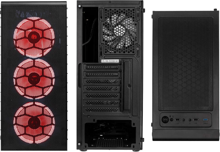 KOLINK Observatory Lite Mesh Midi Tower PC Gehäuse ATX RGB PC-Gehäuse, Gaming PC Case, Tempered Glas