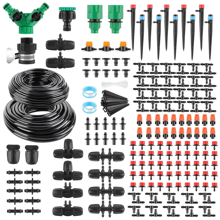 315PCS Bewässerung Garten Set 60+15M DIY Garten Bewässerungssystem Gartenbewässerung Pflanzen Bewäss
