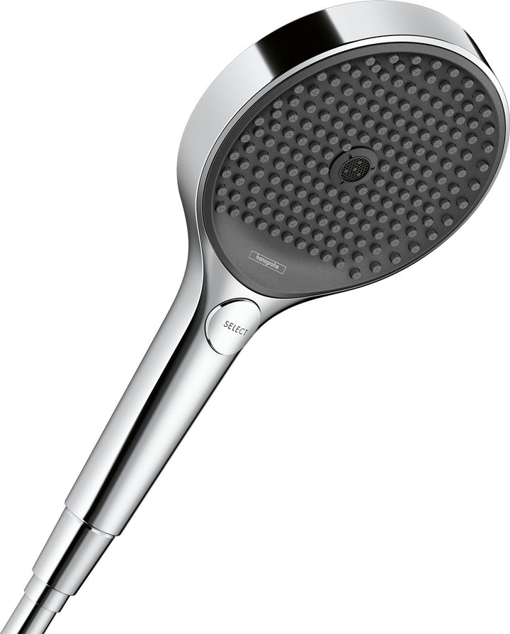 hansgrohe Rainfinity - wassersparender Duschkopf max. 6 l/min (EcoSmart+), Handbrause mit 3 Strahlar