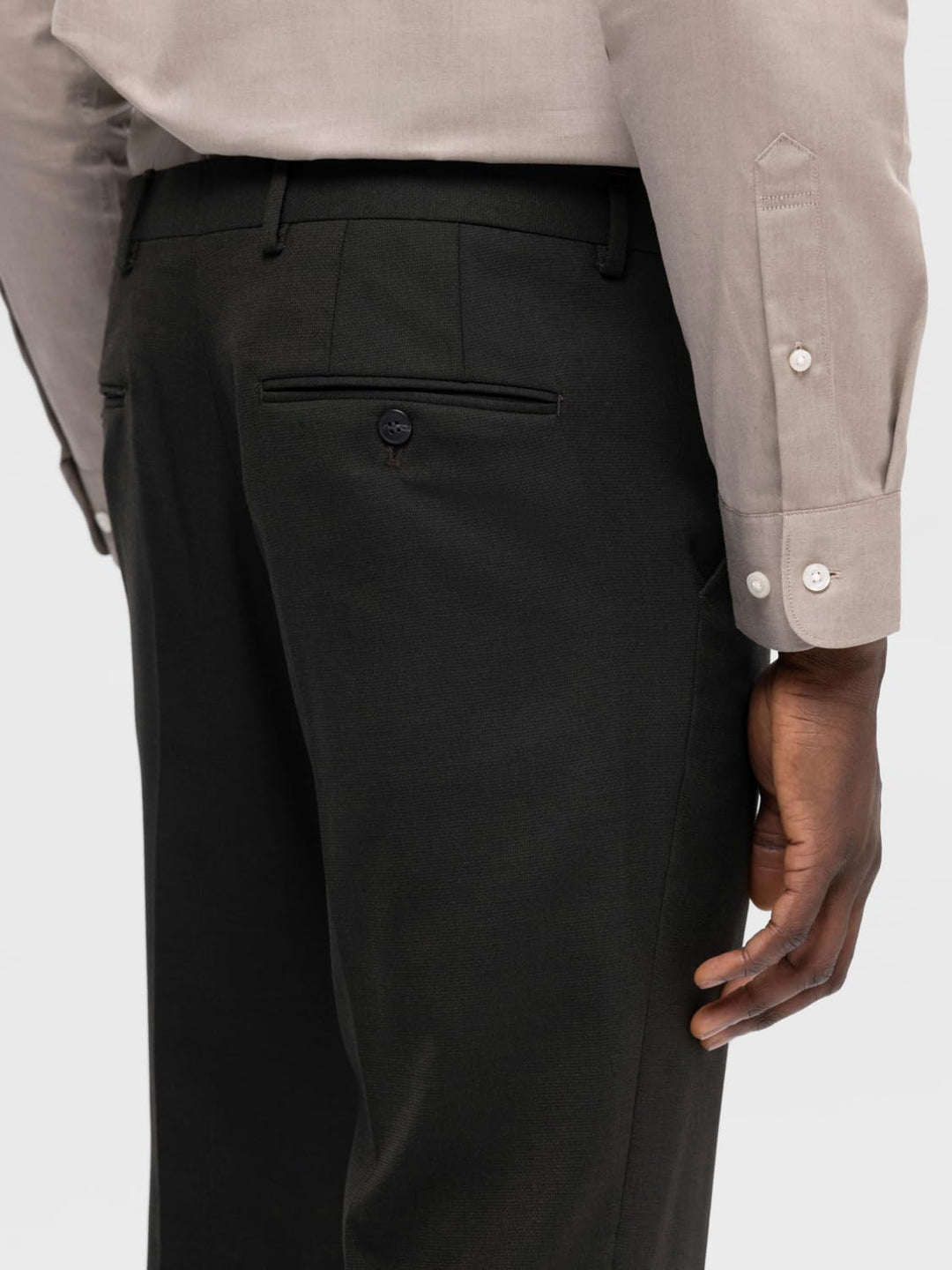 SELECTED HOMME Male Hose Gewebter Wollgemisch 42 Dark Green, 42 Dark Green