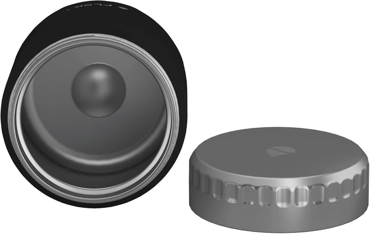 FLSK Food Jar black Thermobehälter für Essen [600ml] – hält 8 Std. warm & 24 Std. kalt – VICC®-Techn