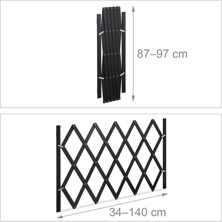 Relaxdays Hundeabsperrgitter, ausziehbar bis 140 cm, 87-97 cm hoch, Bambus, Hunde Schutzgitter für T