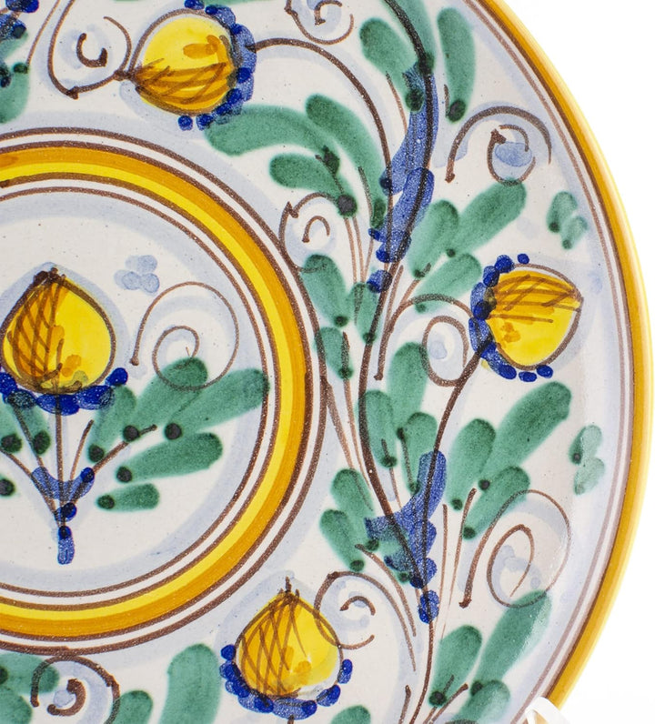 Ceramiche Azzaro & Romano Caltagirone Dekorativer Teller für Wanddekoration, Durchmesser 20 cm, aus