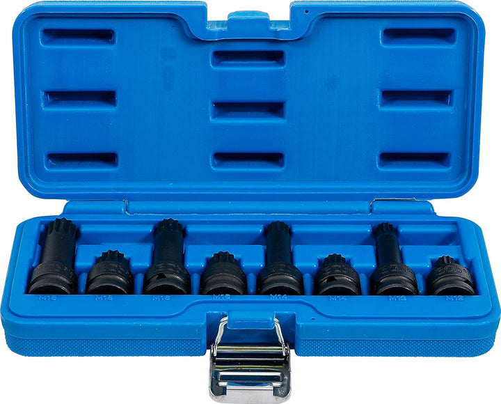 BGS 5381 | Kraft-Bit-Einsatz-Satz | 12,5 mm (1/2") | Innenvielzahn (für XZN) M12 - M18 | 8-tlg. 8-tl