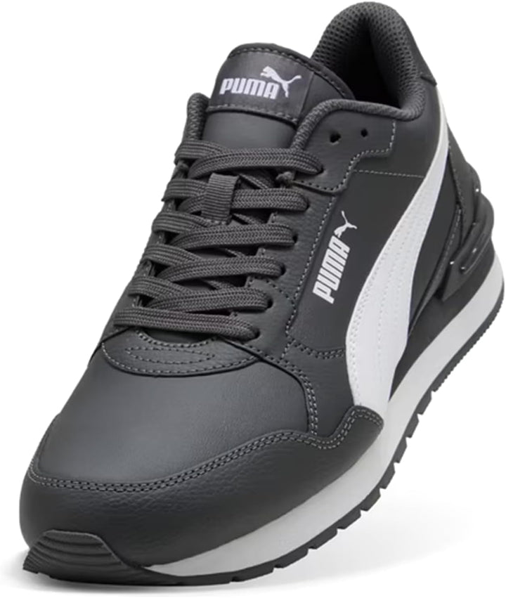 PUMA Unisex St Runner L Low-Top 38 EU Moody Gray Puma White V4, 38 EU Moody Gray Puma White V4