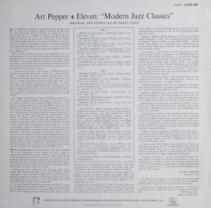 Modern Jazz Classics, Vinyl