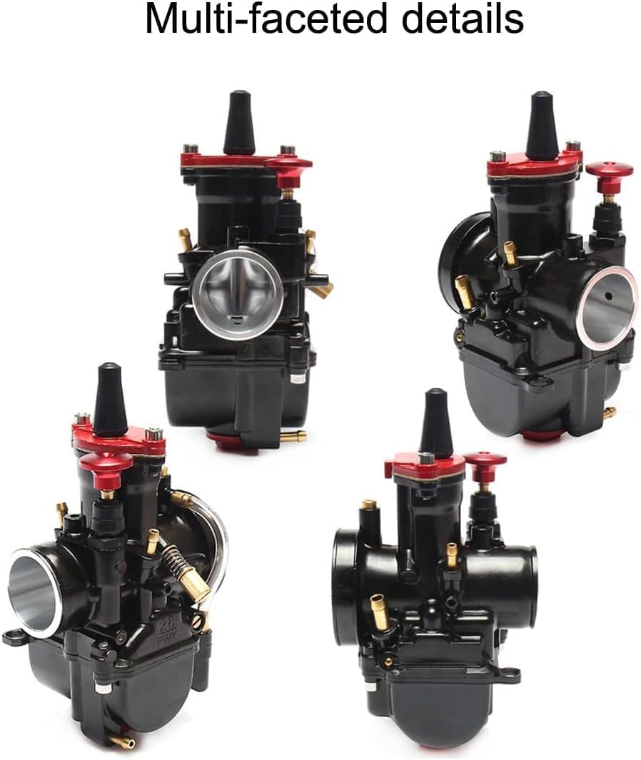 Hippotech Vergaser PWK 21 mm Motorradvergaser, für 50 cc bis 100 cc Power Jet Vergaser Carb Racing U