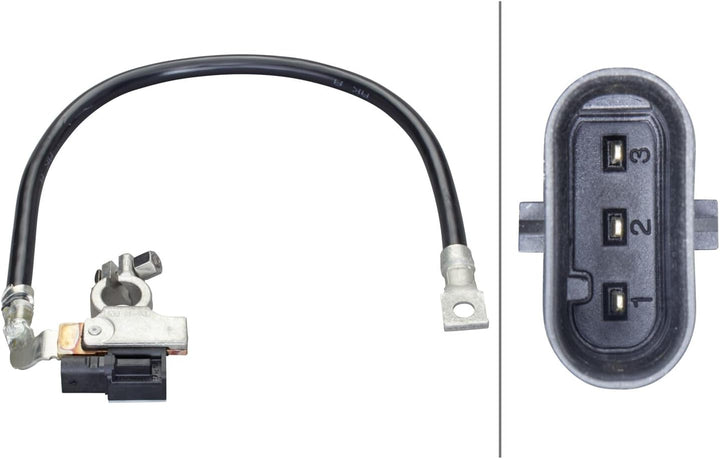 HELLA 6PK 010 562-941 Sensor, Batteriemanagement - 12V - geschraubt - Kabel: 450mm