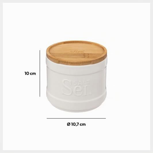 5five - salzdose "naturéo" aus weisser keramik