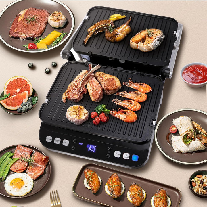 Taylor Swoden Aroma – 2000 W Grill, Sandwichmaker und Panini-Maker, 180º Öffnung, LED-Display und ab