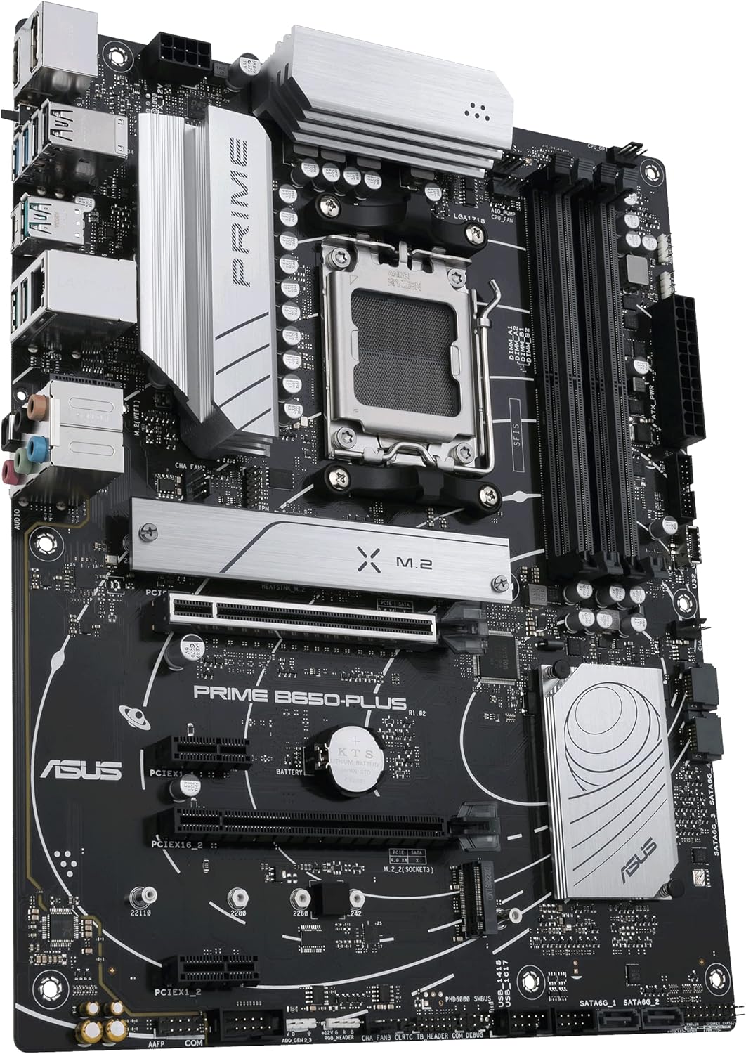ASUS Prime B650-PLUS CSM Mainboard Sockel AMD AM5 (Ryzen 7000, ATX, DDR5 Speicher, PCIe 5.0 M.2, 2.5