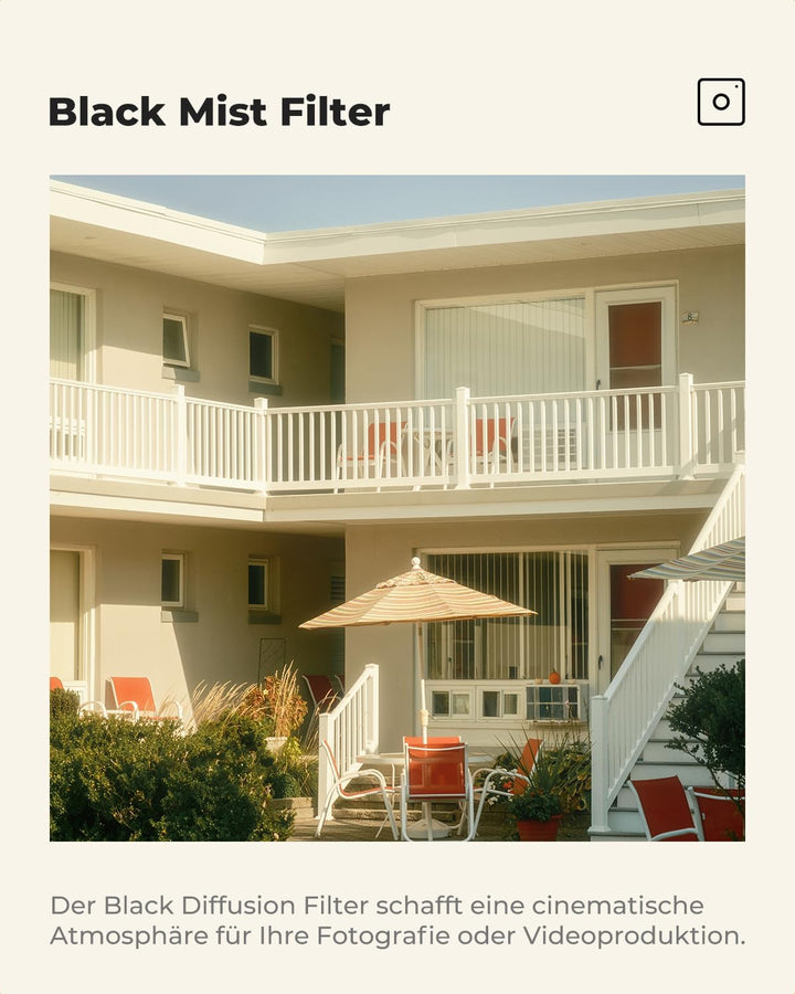 K&F CONCEPT Filter 82mm Black Promist 1/4 aus Optisches Glas mit Multi-Nano-Beschichtung für Videoau