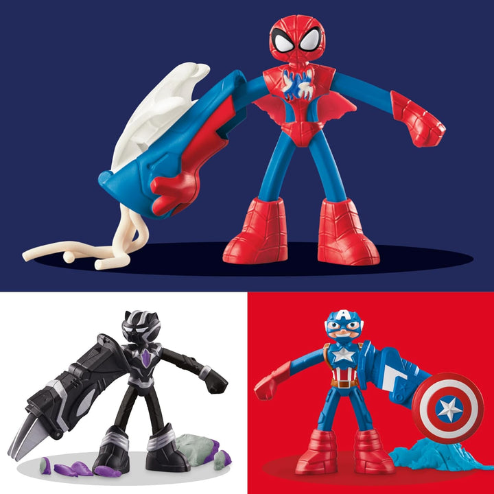 Play-Doh Marvel Helden Abenteuer-Set Action-Figuren Spielset, Marvel Helden Abenteuer-Set