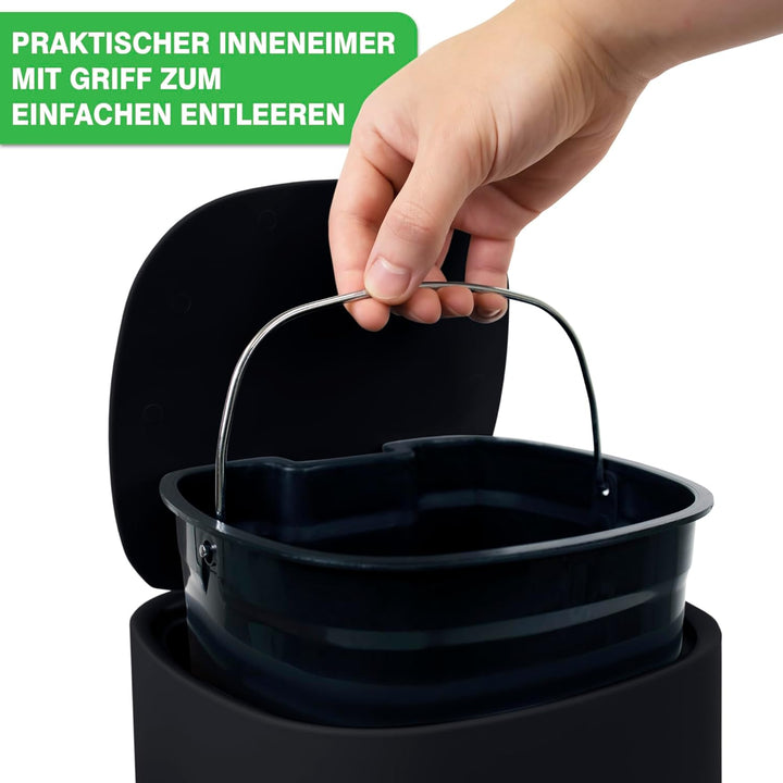 YourCasa Mülleimer Bad [5L] - Elegantes Design - Badeimer - Kosmetikeimer Badezimmer Klein - Badmüll