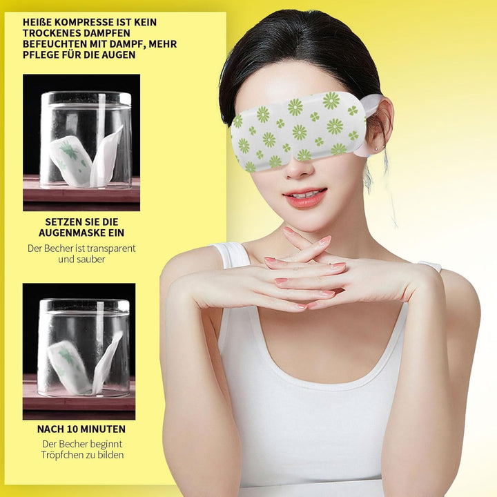 Augenmaske Wärmend 20Pcs Lavendel Dampf Augen Maske Schlafmaske Wärmebrille für Augenermüdung Augenr