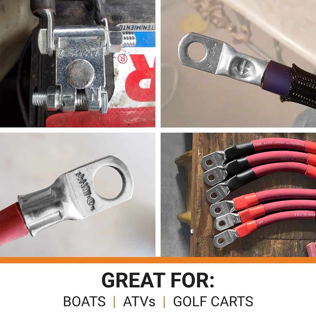 Selterm 4/0 AWG XL (120 mm²) - 7,9 mm (M8) ⌀ Bolzen UL-Hochleistungs Kabelschuhe, Batterie Kabelhüls