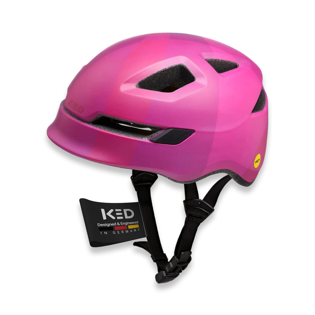 KED Pop MIPS Kinder Fahrrad Helm schwarz/weiss 2023 Pink M (52-56cm), Pink M (52-56cm)