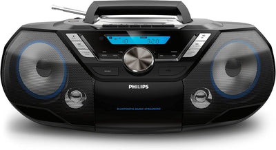 Philips AZB798T/12 CD-Sound-Maschine, tragbarer CD- und Kassetten-Player, DAB und FM Bluetooth, CD,