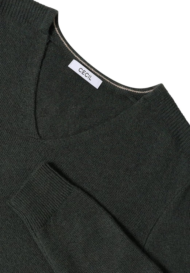 Cecil Damen Strickpullover XS Active Khaki Melange, XS Active Khaki Melange