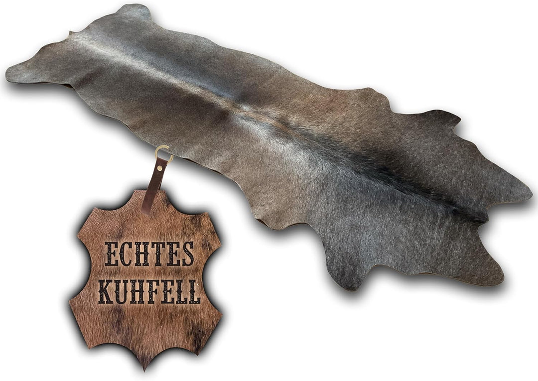 unendlich schoen – Echter Kuhfell Teppich klein, Läufer für Wohnzimmer Flur Eingangsbereich, Rinderf