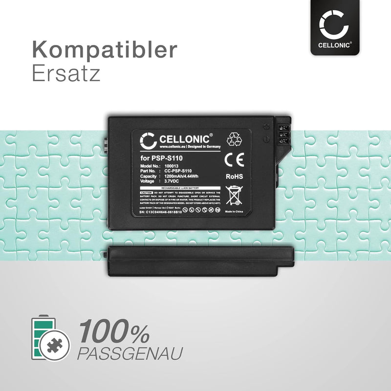 CELLONIC 2X Ersatz Akku PSP-S110 kompatibel mit Sony PSP Brite (3000/3001 / 3004) / PSP Slim & Lite