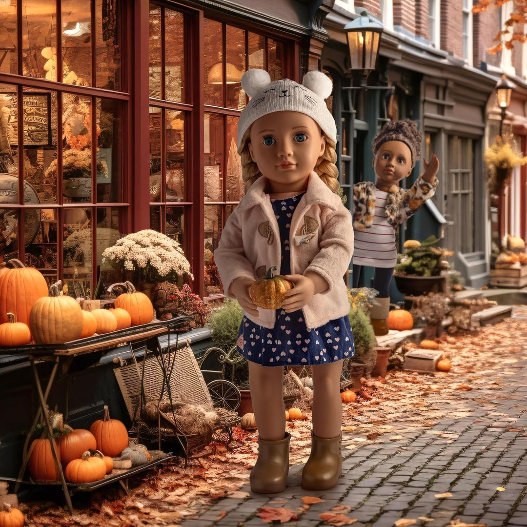 Our Generation - Cheerfully Chilly - Outdoor-Outfit - Duffle Coat - 46 cm Puppenkleidung - Vorgetäus
