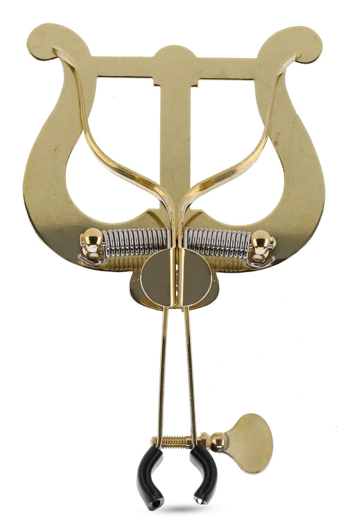 Gewa 730570 Marschnotenhalter Trompete grosse Lyra, 2 Drücker, Messing Trompete 2 Drücker mit Klemme