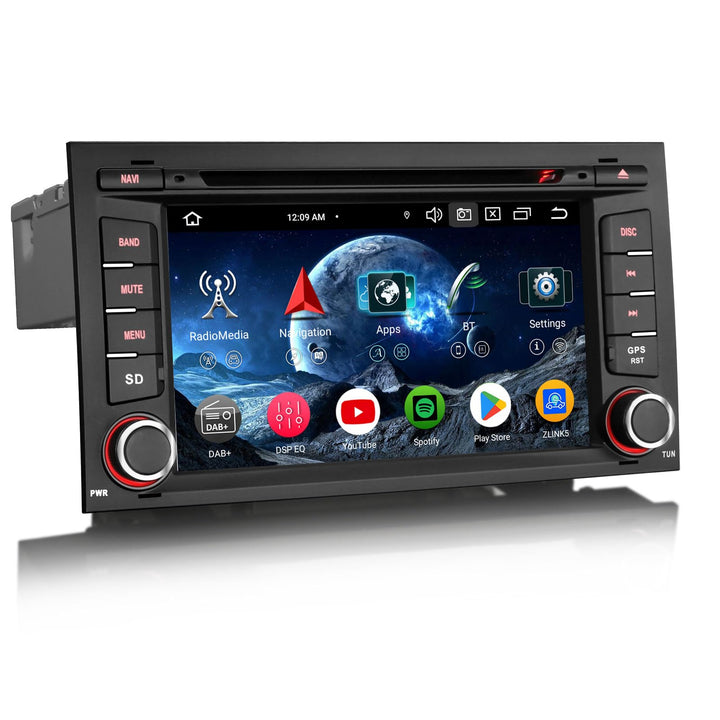 Erisin 7 Zoll 8-Kern 4GB+64GB Android 14 Autoradio GPS Navigation für Seat Leon 2013-2018 Unterstütz