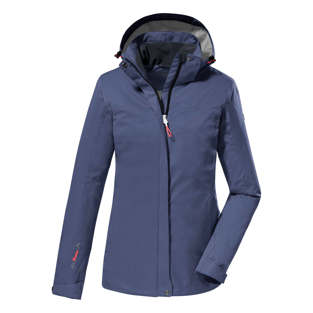 Killtec Damen Kos 133 Wmn Jckt Funktionsjacke/Outdoorjacke mit abzippbarer Kapuze (1er Pack) 21 deni