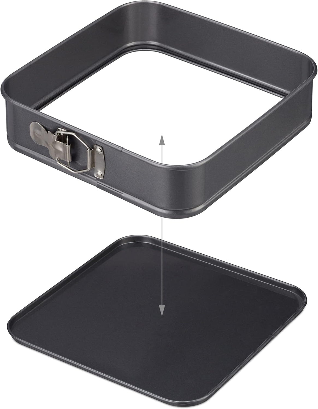 Relaxdays Springform Set 4-teilig, 18, 20, 26, 28 cm, Edelstahl, Antihaftbeschichtung, Backformen qu