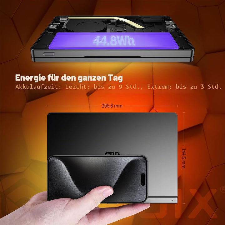 GPD Pocket 4: Mini-Laptop mit AMD Ryzen 7 8840U CPU, Radeon 780M GPU, 16GB LPDDR5X RAM, 1TB PCIe Gen