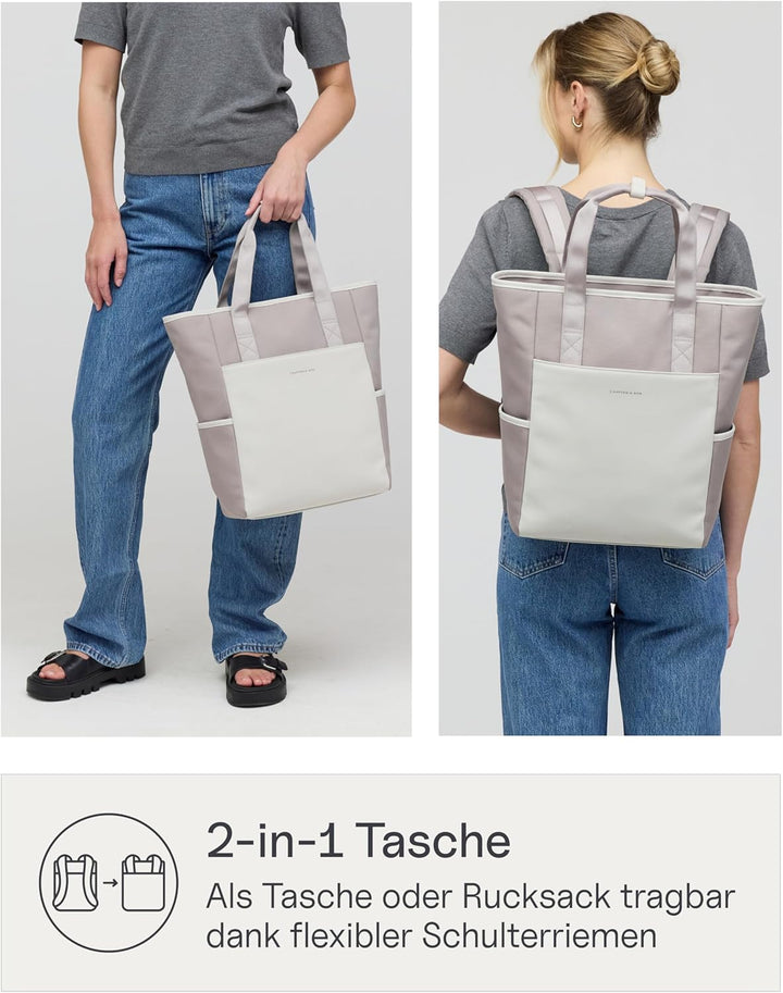 Kapten & Son Rucksack Lindby Diaper Set 18 L | 2in1 Wickelrucksack & Wickeltasche mit Kinderwagen- u