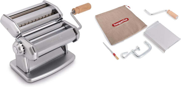 Imperia IPASTA Classica Nudelmaschine 100% Made in Italy. Frischpastamaschine aus Stahl. Manuelle Te