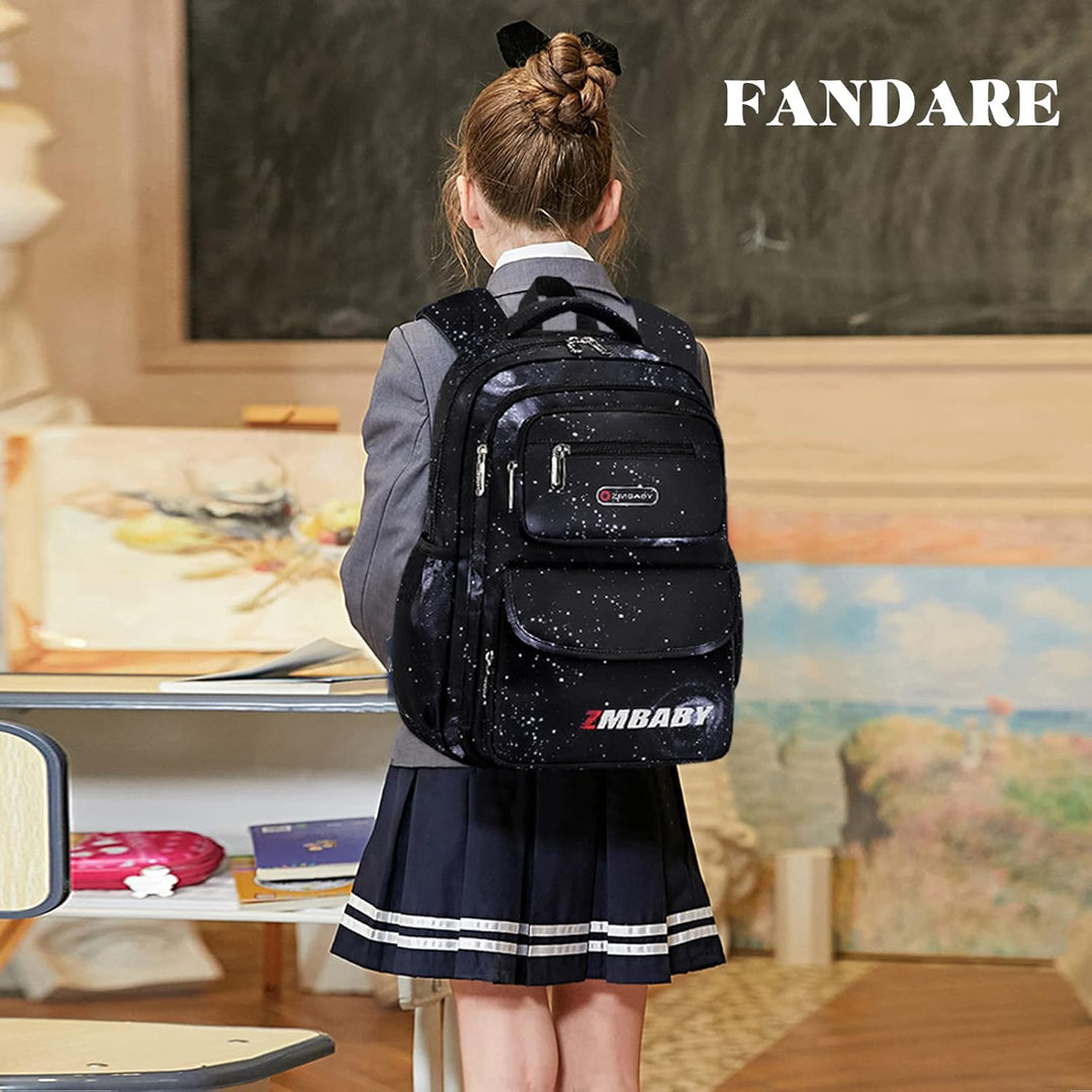FANDARE Kinderrucksack Schulranzen Mehrfarbig Schultaschen Jungen Mädchen Schulrucksack Schultasche