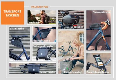 Prophete Fahrradtasche, Seitenpacktasche, wasserdicht, auch als Rucksack zu nutzen, Farbe schwarz