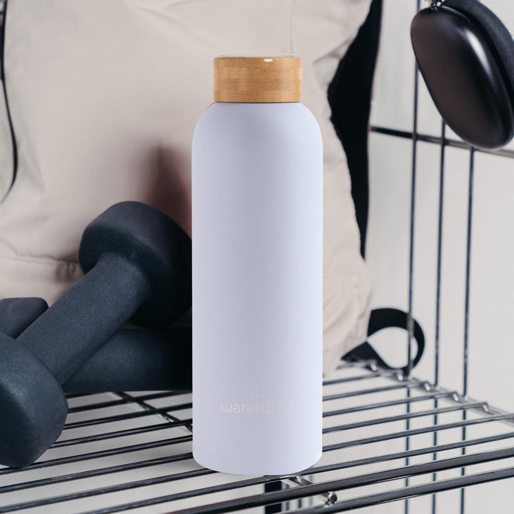 waterdrop® Edelstahl Trinkflasche 600ml - auslaufsichere Trinkflasche Kohlensäure geeignet - doppelw