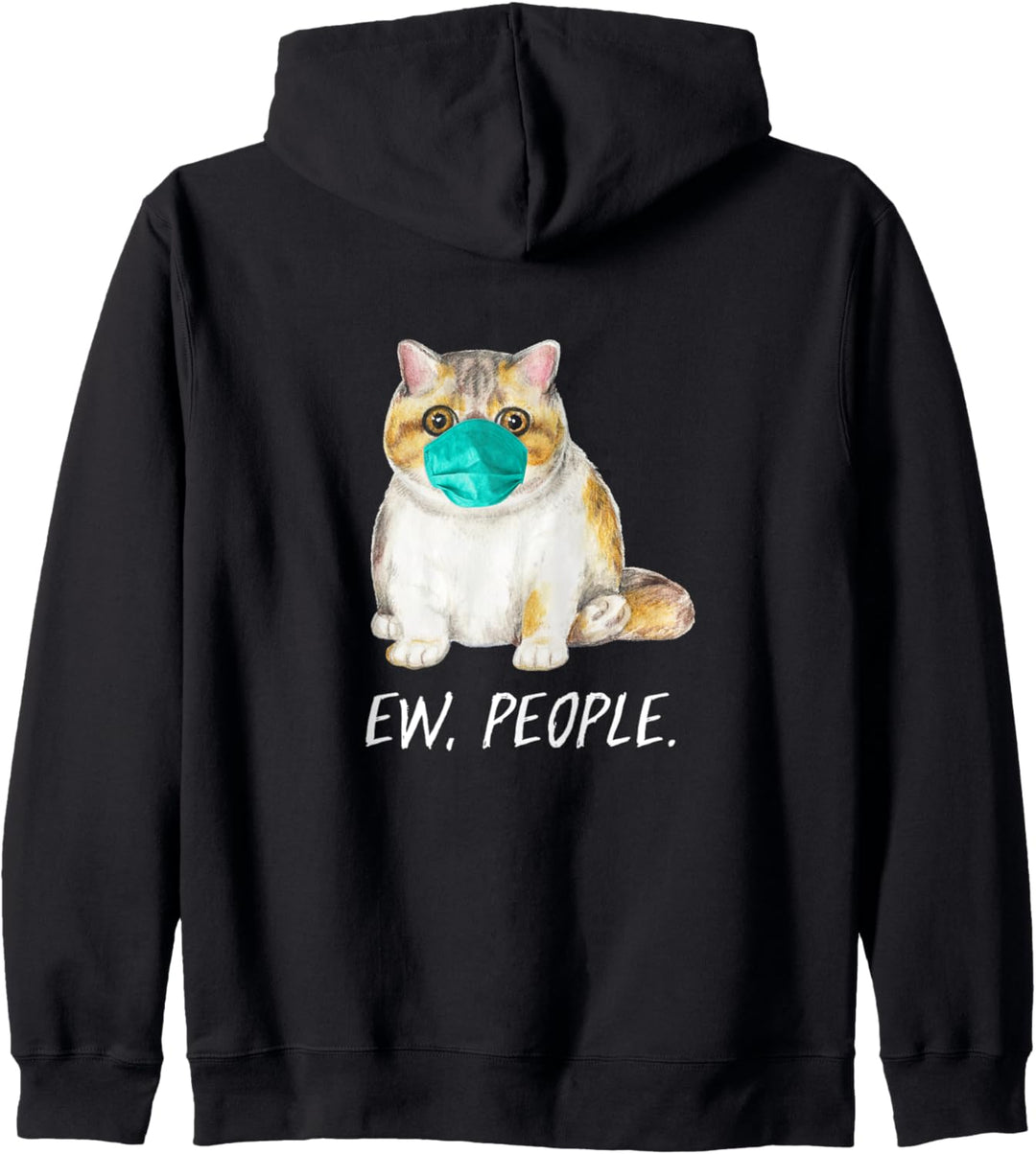 EXOTIC SHORTHAIR Katze mit Gesichtsmaske Mundschutz Kapuzenjacke
