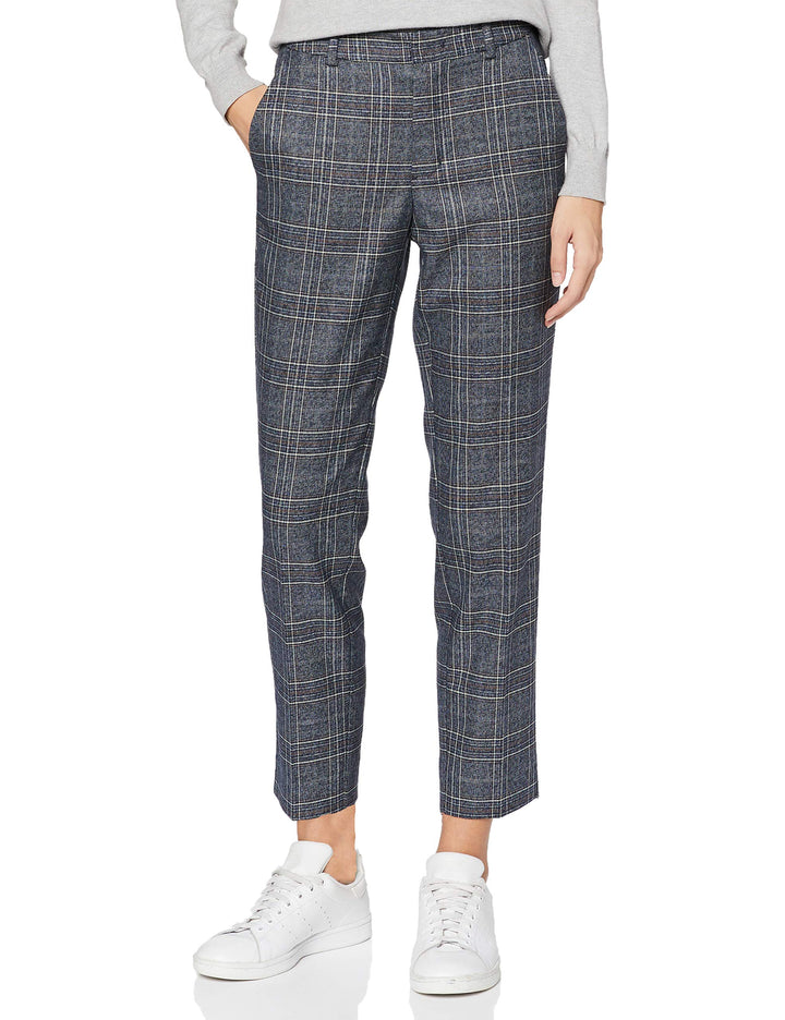 Cartoon Damen Chino-Hose mit Muster 38 Blau, 38 Blau